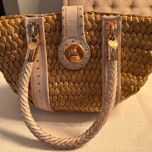 Michael Kors Tan and Cream Braided Tote
